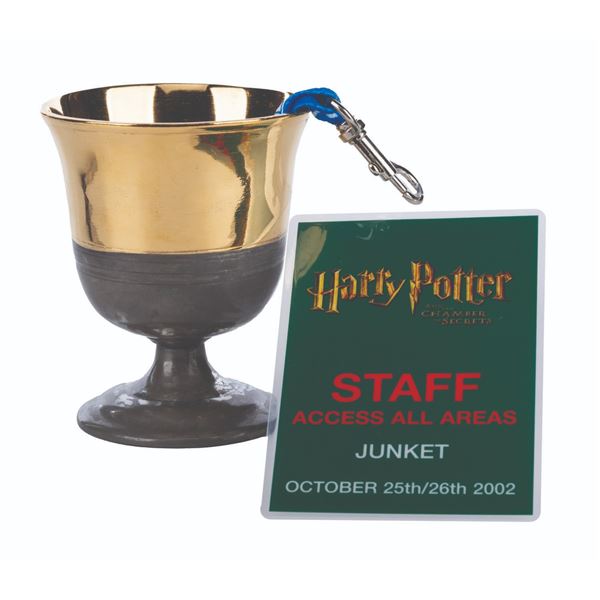 Chamber of Secrets Prop Cup & Press Junket Pass.