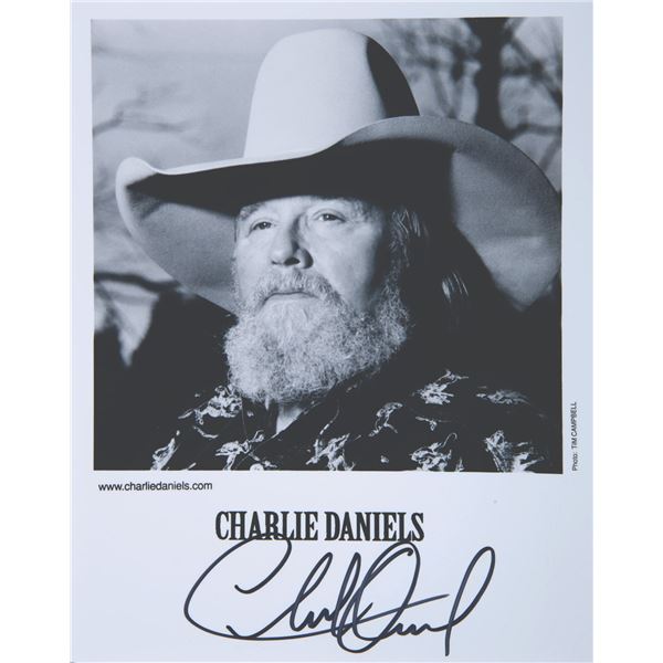 A Charlie Daniels Signed Photo.