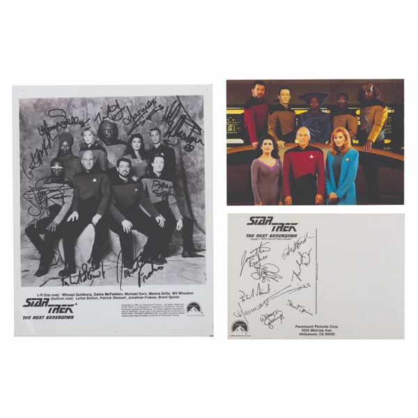 A Pair of Star Trek TNG Fan Cards And Photo.