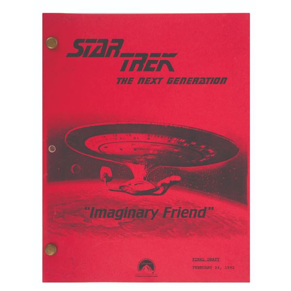 A Signed Star Trek TNG Imaginary Friend  Script.