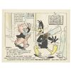 Image 1 : A Porky & Daffy Hand-Colored Fan Card by Vivie Risto.
