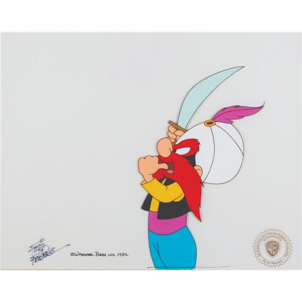 A Friz Freleng Signed Production Cel of Yosemite Sam.