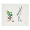 Image 1 : A Virgil Ross Signed Marvin & Bugs Bunny Drawing.