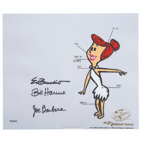 A Multi-Signed Limited Edition Cel of Wilma Flintstone.