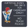 Image 1 : A Woody Woodpecker Universal Studios Recycling Sign.