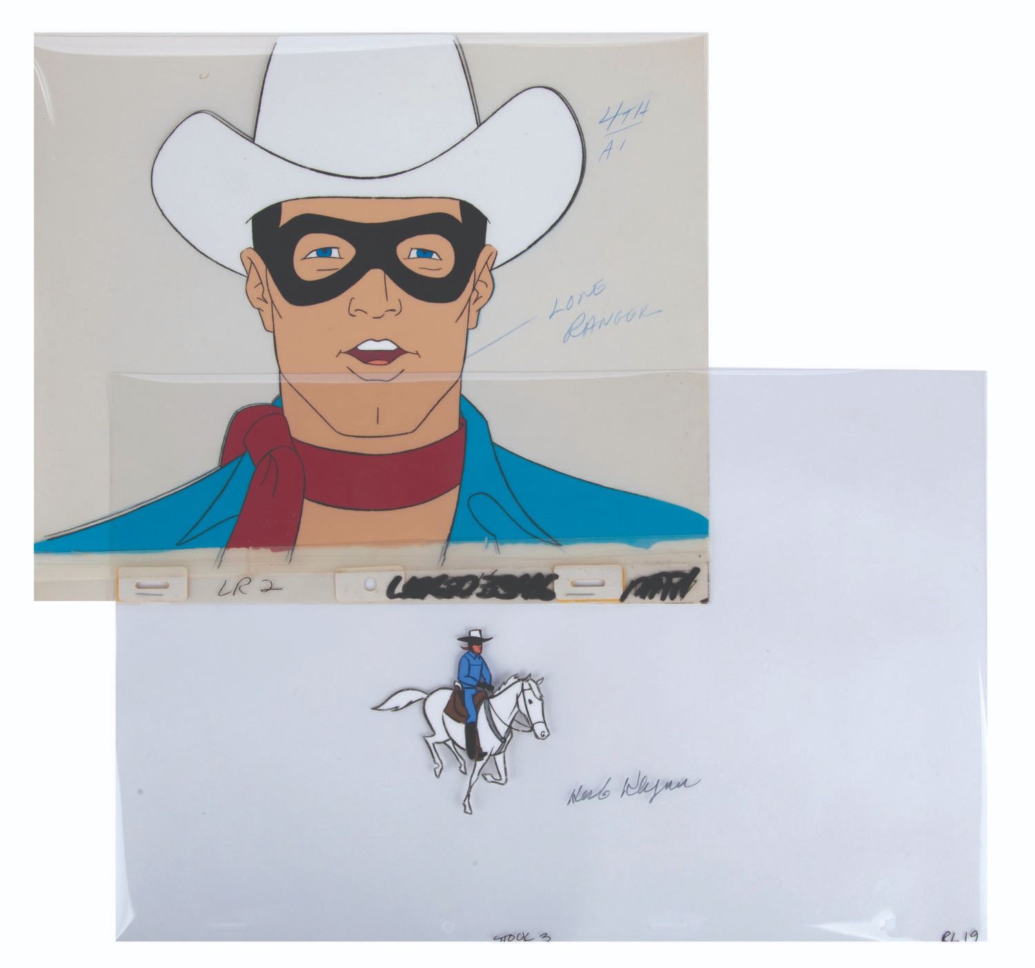 Long Ranger Drawing Original Production Cels & Drawing of The Lone Ranger.