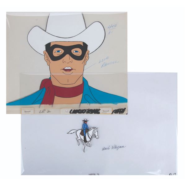 Original Production Cels & Drawing of The Lone Ranger.