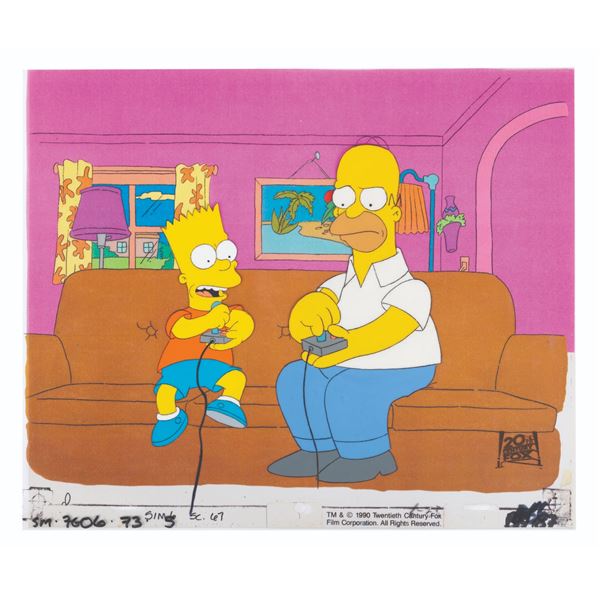 An Original Simpsons First Season Production Cel.