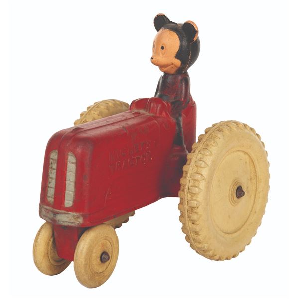 A Disney Mickey Mouse Toy Tractor.