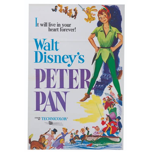 A  1969 Peter Pan One Sheet Poster.