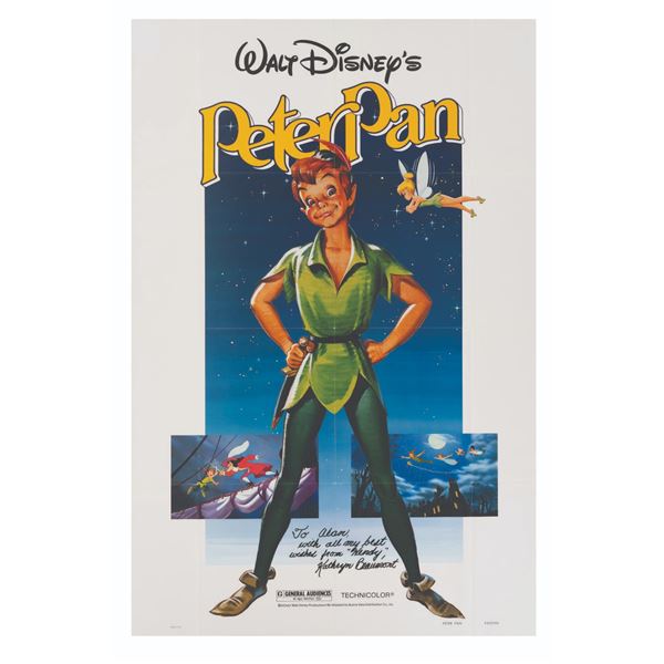 A Signed 1982 Peter Pan One Sheet Poster.