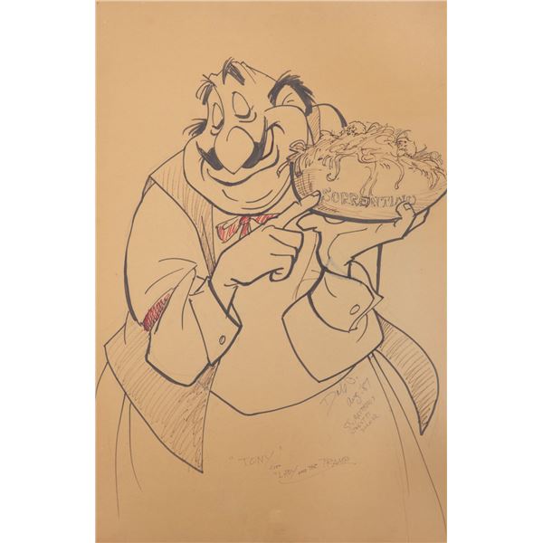 A Lady and the Tramp Tony Oversize Drawing.