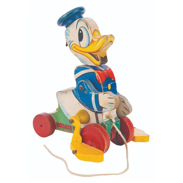 A "Talking Donald Duck" Pull Toy.