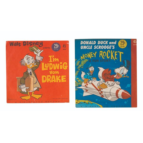 A Pair of Scrooge McDuck and Ludwig Von Drake Records.