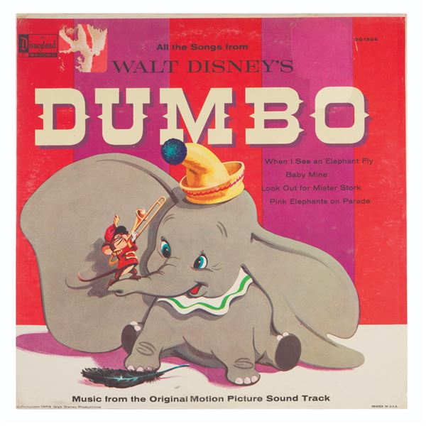 Walt Disney's Dumbo Sealed LP Record.