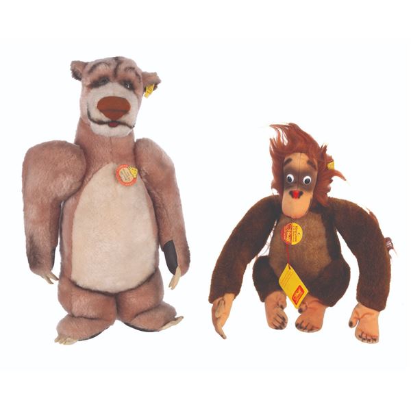 The Jungle Book Baloo and King Louie Steiff Toys.