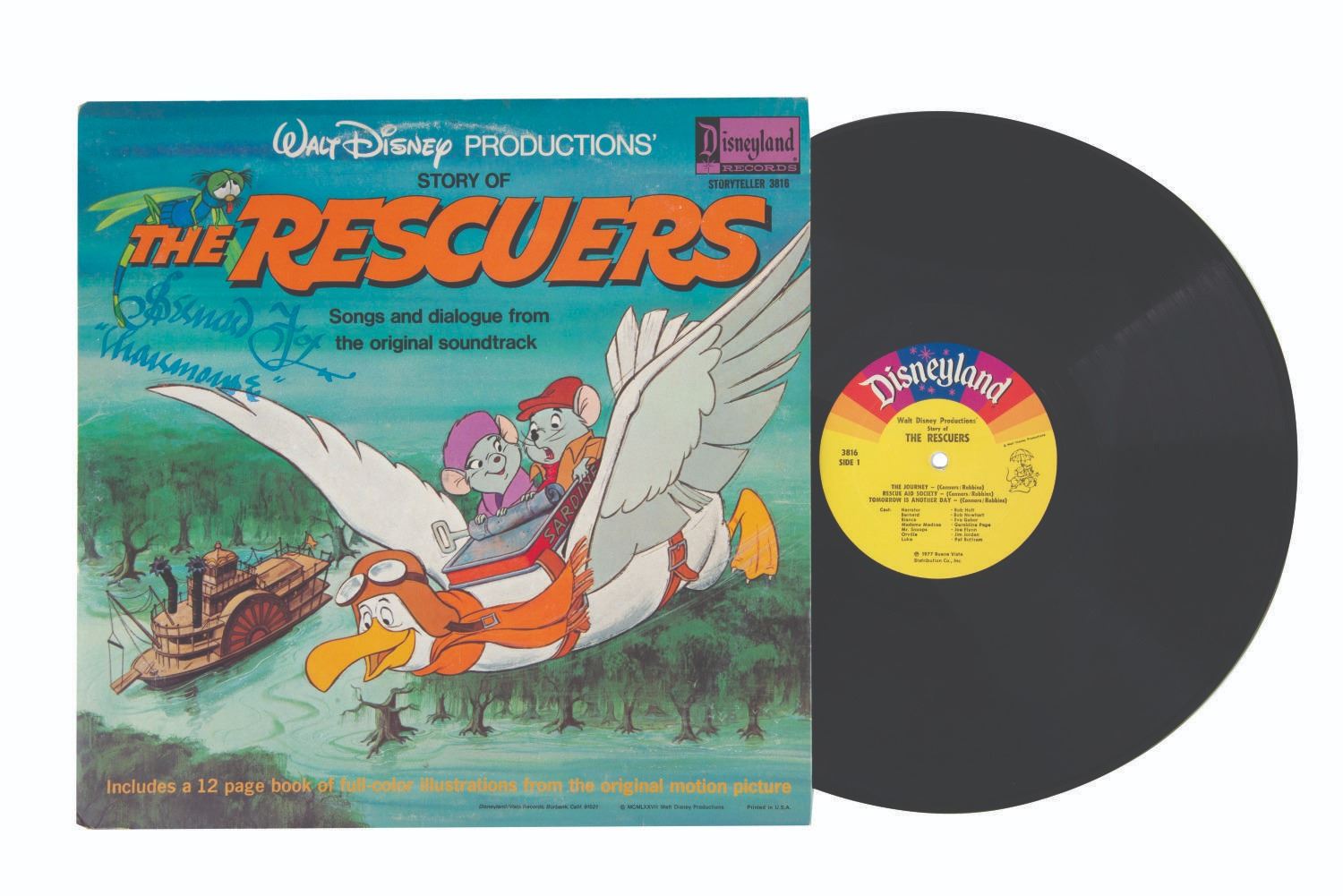 A Bernard Fox Signed The Rescuers Record.