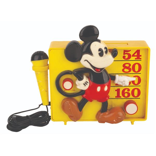 A Mickey Mouse Radio with Microphone.