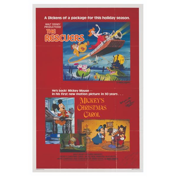 A"Mickey's Christmas Carol" Multi-Signed Poster.