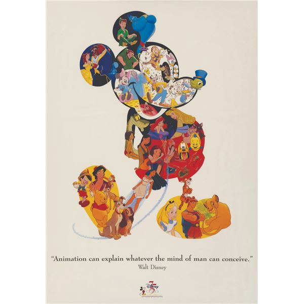 A 75th Anniversary of Disney Mickey Poster.