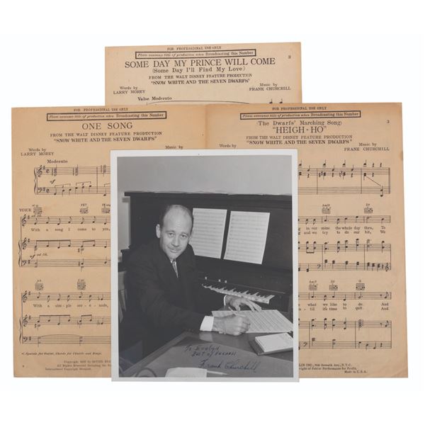 A Rare  Frank Churchill Signed Photo.