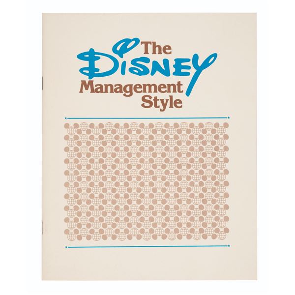 The Disney Management Style Internal Booklet.