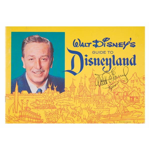 A Walt Disney Signed Guide to Disneyland.