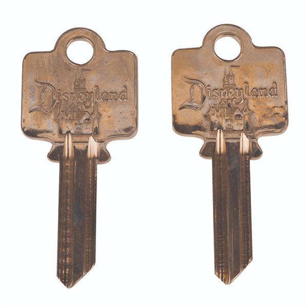 A Pair of Uncut Disneyland Yale Lock Shop Keys.