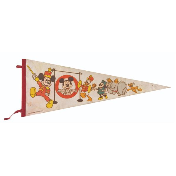 A Mickey Mouse Club Pennant.