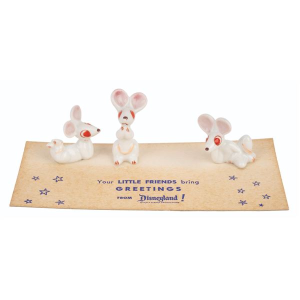 A Disneyland Hagen-Renaker Ceramic Mice Souvenirs.