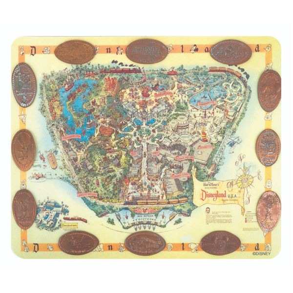 A Collection of  Souvenir Pressed Pennies And Mousepad.