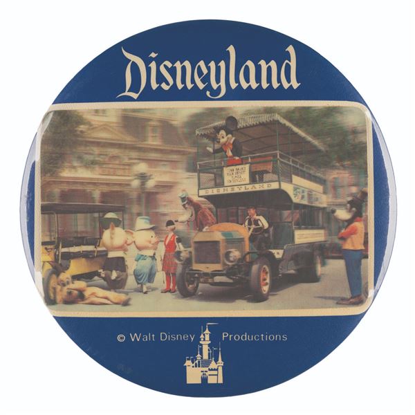 A Large Disneyland Souvenir Button.