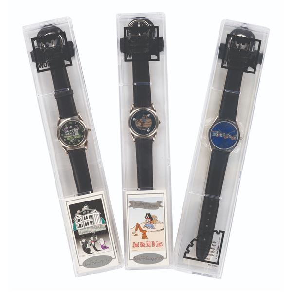 A Collection of Disney Time Works Watches.