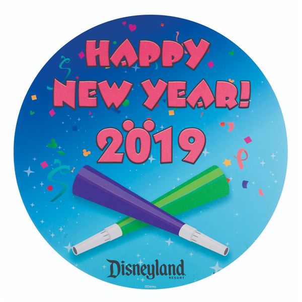 A Disneyland Happy New Year 2019 Sign.