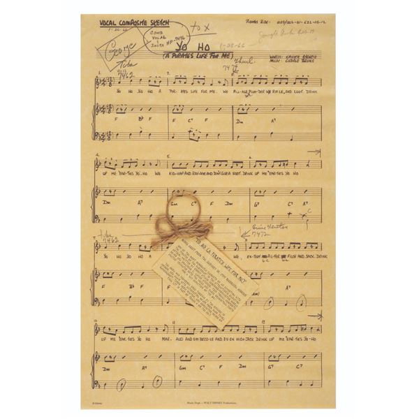 Pirates of the Caribbean Sheet Music Reproduction.