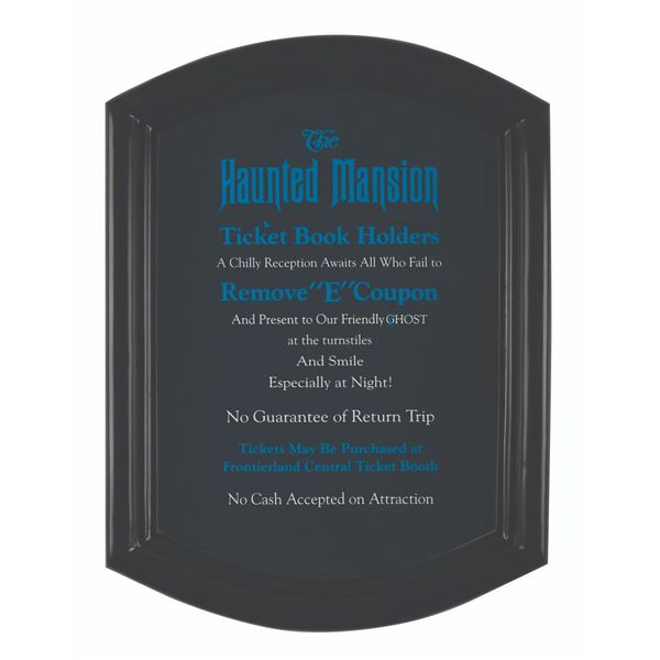 The Haunted Mansion Admission Sign Replica.