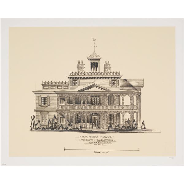A Haunted Mansion South Elevation Print.