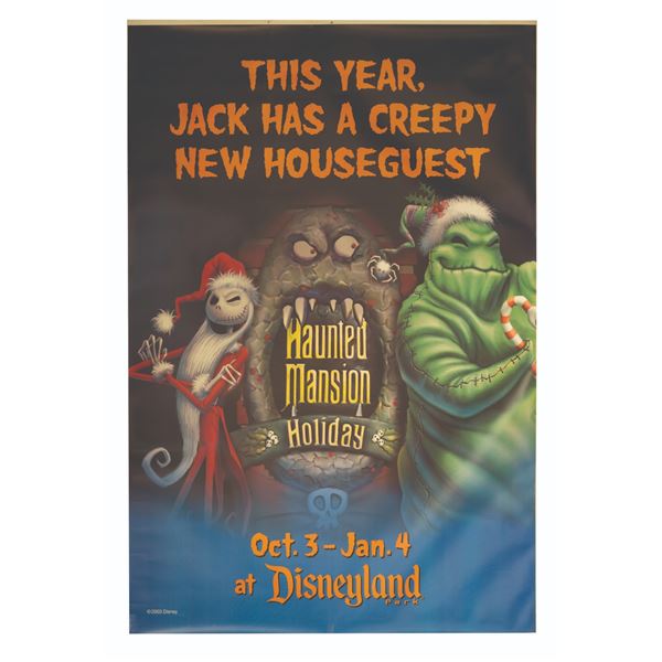 A Haunted Mansion Holidays Bus Stop Poster.