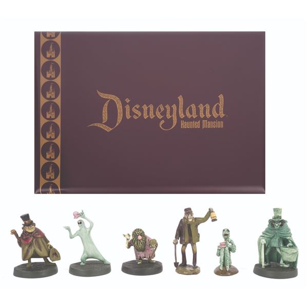 Disneyland 50th Anniversary Haunted Mansion Pewter Set.