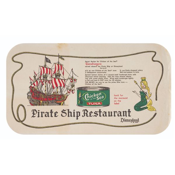 A Disneyland Chicken of the Sea Restaurant Placemat.