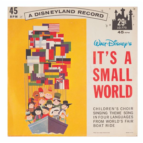 A World's Fair "It's A Small World" 45 RPM Record.