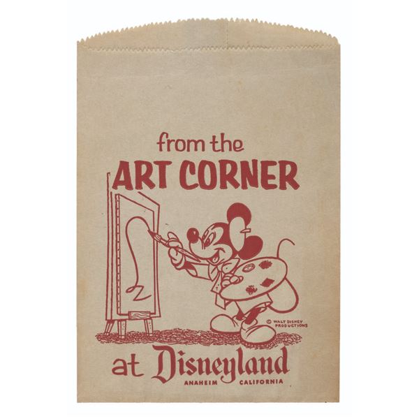 A Disneyland "From the Art Corner" Souvenir Bag.