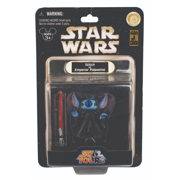 A Star Tours Stitch as Emperor Palpatine Action Figure.