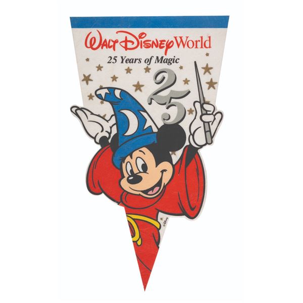 A Walt Disney World 25 Years of Magic Pennant.