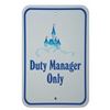 Image 1 : A Walt Disney World Duty Manager Parking Sign.
