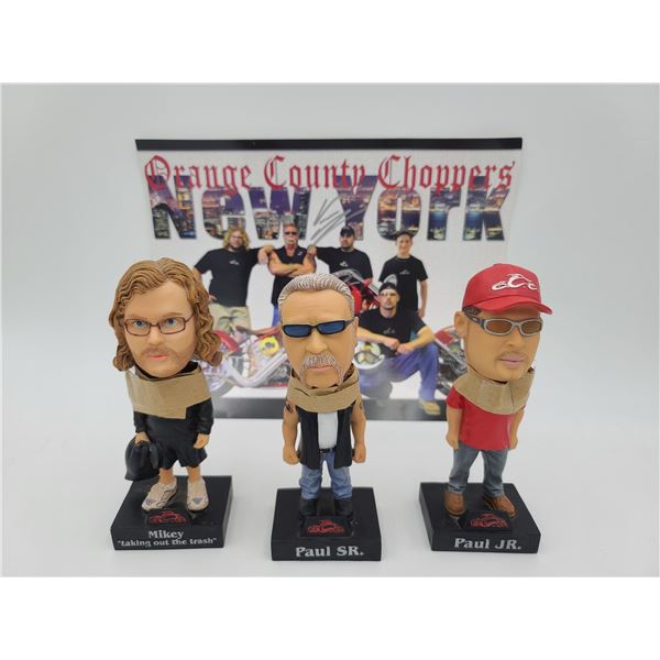 Orange County Choppers Teutul Bobbleheads with Autographed Poster