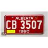 Image 1 : VINTAGE 1960 ALBERTA LICENSE PLATES- SET OF 2