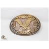 Image 1 : BELT BUCKLE- SILVER SCROLLED &  FILIGREE EAGLE