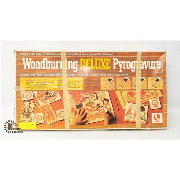 VINTAGE DELUXE WOODBURNING PYROGRAVURE KIT