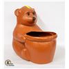 Image 1 : VINTAGE BLOW MOLD HONEY BEAR PLANT POT MADE IN